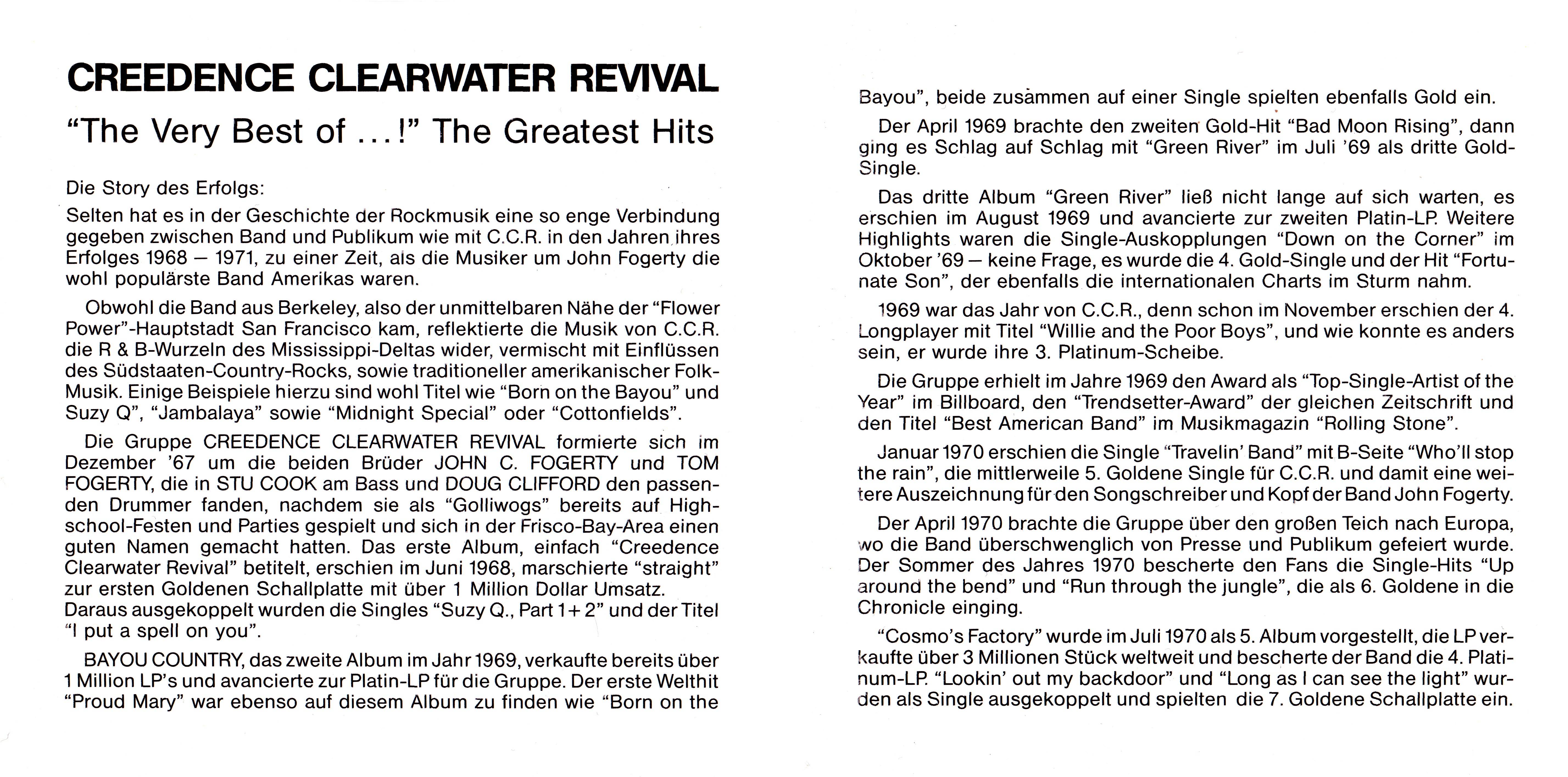 Creedence Clearwater Revival The Very Best Of [booklet03 de]